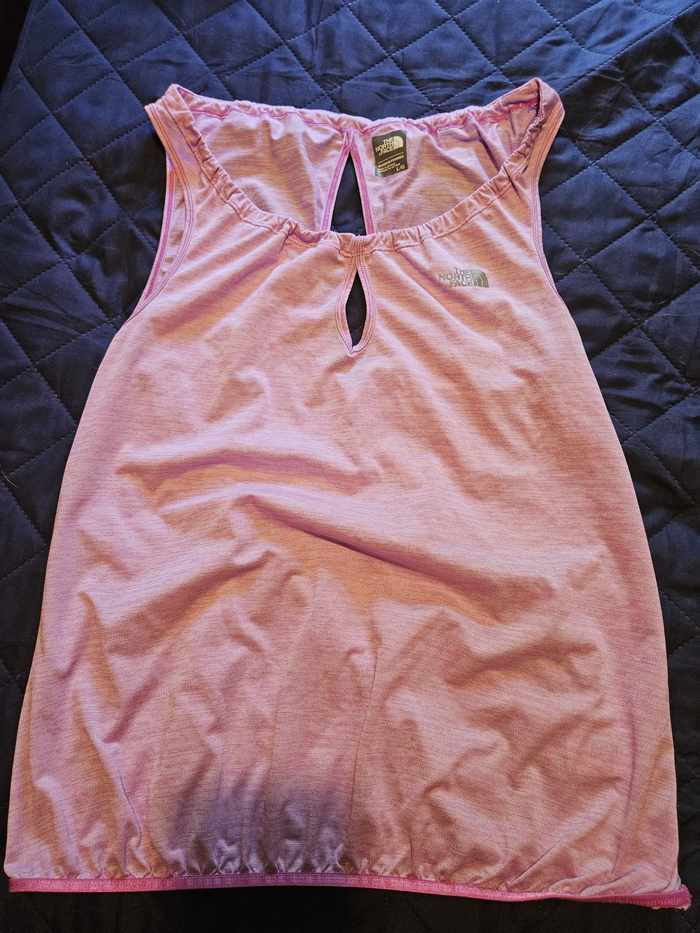 The North Face Women’s Heather Pink Keyhole Tank Size Large Fitted Bottom